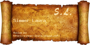 Simmer Laura névjegykártya